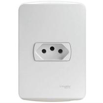 Conjunto Tomada 2 Pinos + Terra 10 Amperes 250 Volts Branco Miluz - S3B60340 - SCHNEIDER Conjunto Tomada 2 Pinos + Terra 10 Amperes 250 Volts Branco Miluz - S3B60340 - SCHNEIDER