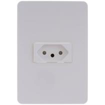 Conjunto Tomada 2 Pinos + Terra 10 Amperes 250 Volts Branco - S71302104 - SCHNEIDER Conjunto Tomada 2 Pinos + Terra 10 Amperes 250 Volts Branco - S71302104 - SCHNEIDER