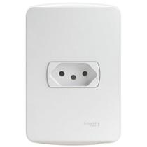 Conjunto Tomada 2 Pinos + Terra 20 Amperes 250 Volts Branco Miluz - S3B60350 - SCHNEIDER