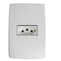 Conjunto Tomada 2 Polos + Terra Horizontal 10a Pplus Branco - Pial