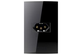 Conjunto Tomada 20A 2P+T 4x2 85541 Alumbra Preto Black Piano