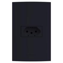 Conjunto Tomada 20A 2P+T 4X2 Preto Fosco 85741 Alumbra