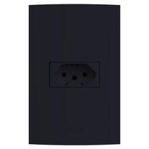 Conjunto Tomada 20A 2P+T 4X2 Preto Fosco 85741 Alumbra