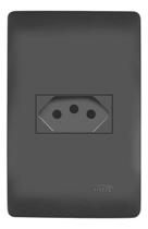 Conjunto Tomada 20a 3 Pinos Fame Habitat Black Conjunto Tomada 20a 3 Pinos Fame Habitat Black