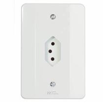 Conjunto Tomada 2P+T 10A/250V com Placa Vertical Mill - Mec Tronic
