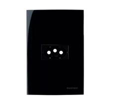 Conjunto Tomada 2P+T 10A 4x2 Preto Ebony Clean MarGirius