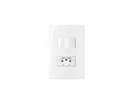 Conjunto tomada 2p t 10a interruptor simples sleek margirius