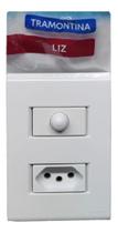 Conjunto tomada 2p+t 20a + variador dimmer tramontina liz