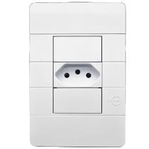Conjunto Tomada 4x2 2P+T 10A Horizontal RZB-2000-29 Branco Dicompel