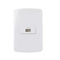 Conjunto Tomada Carregador USB 1A Bivolt 4x2 B3 MarGirius