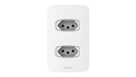 Conjunto Tomada Dupla 10A 4x2 Branca Gracia 85335 Alumbra