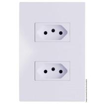 Conjunto Tomada Dupla 10A Separado 4X2 Branco Brg11192-9Br