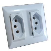 Conjunto tomada dupla 20a 2p+ t 250v embutir moveis tramontina aria Conjunto tomada dupla 20a 2p+ t 250v embutir moveis tramontina aria