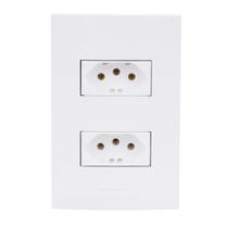 Conjunto Tomada Dupla 20a 4x2 Branca Inova Pro 85058 Alumbra Conjunto Tomada Dupla 20a 4x2 Branca Inova Pro 85058 Alumbra