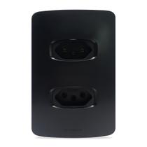Conjunto Tomada Dupla 20A 4x2 Preto Gracia Maxx 85683 Alumbra