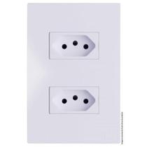 Conjunto Tomada Dupla 20A Separado 4X2 Branco Brg11204-6Br
