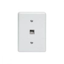 Conjunto Tomada Fone Perlex''Branca''Com Placa(Rj11) 2361 Conjunto Tomada Fone Perlex''Branca''Com Placa(Rj11) 2361