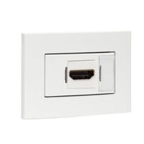 Conjunto Tomada HDMI Embutir Mesa Moveis planejados MDF Sleek Branco Margirius Conjunto Tomada HDMI Embutir Mesa Moveis planejados MDF Sleek Branco Margirius