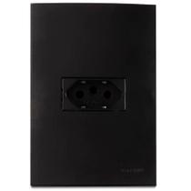 Conjunto Tomada Horizontal 10a 250v 4x2 Preto - Margirius Conjunto Tomada Horizontal 10a 250v 4x2 Preto - Margirius