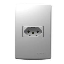 Conjunto Tomada Horizontal 2P+T 10A 250V Bianco Pro - Alumbra Conjunto Tomada Horizontal 2P+T 10A 250V Bianco Pro - Alumbra