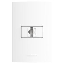 Conjunto Tomada p/ Telefone RJ11 4 Vias com Placa 4x2 Inova Pro Alumbra Conjunto Tomada p/ Telefone RJ11 4 Vias com Placa 4x2 Inova Pro Alumbra