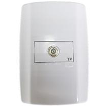 Conjunto Tomada Para Antena de Tv Horizontal - Slim - Ilumi - 80633 Conjunto Tomada Para Antena de Tv Horizontal - Slim - Ilumi - 80633