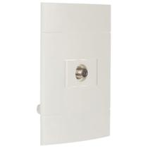 Conjunto Tomada Para Antena de Tv Para Cabo Coaxial 9mm Branco Lunare Prm44111 Schneider Conj.to