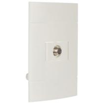 Conjunto Tomada para Antena de TV para Cabo Coaxial 9mm Branco Lunare - PRM44111 - SCHNEIDER Conjunto Tomada para Antena de TV para Cabo Coaxial 9mm Branco Lunare - PRM44111 - SCHNEIDER