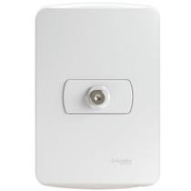 Conjunto Tomada Para Antena de Tv Para Cabo Coaxial 9mm Branco Miluz S3b64680 Schneider Conj.tom