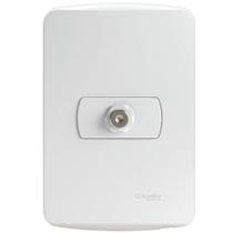 Conjunto Tomada para Antena de TV para Cabo Coaxial 9mm Branco Miluz - S3B64680 - SCHNEIDER Conjunto Tomada para Antena de TV para Cabo Coaxial 9mm Branco Miluz - S3B64680 - SCHNEIDER