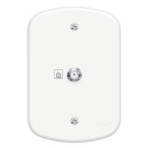 Conjunto Tomada para Antena de TV Para Cabo Coaxial de 75 ohms Blanc - 0144 - FAME Conjunto Tomada para Antena de TV Para Cabo Coaxial de 75 ohms Blanc - 0144 - FAME
