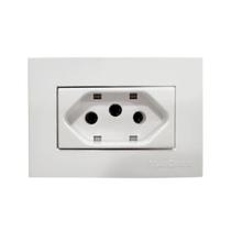 Conjunto Tomada para Móveis 2P+T 10A 250V Branco Sleek MarGirius Conjunto Tomada para Móveis 2P+T 10A 250V Branco Sleek MarGirius