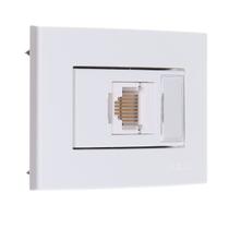 Conjunto Tomada Para Moveis Planejados MDF Rj45 CAT5 Informática Sleek Branco Margirius Conjunto Tomada Para Moveis Planejados MDF Rj45 CAT5 Informática Sleek Branco Margirius