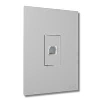 Conjunto Tomada Para Telefone Rj11 2 Fios Cor Cinza/Prata/Grafite - B.lux