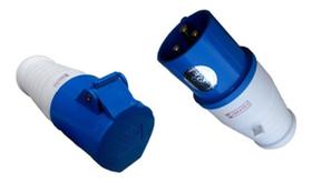 Conjunto Tomada Pendente+plugue 2p+t 6h 220vac/16a Azul Ip44
