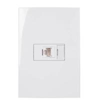 Conjunto Tomada Rede RJ45 CAT5e Informática 4x2 Sleek MarGirius Conjunto Tomada Rede RJ45 CAT5e Informática 4x2 Sleek MarGirius