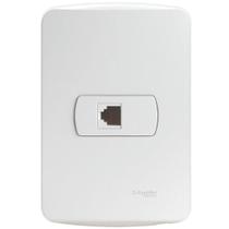Conjunto Tomada Rj11 2 Fios Branco Miluz - S3b64900 - Schneider Rj11 (2fios) Pl-br S3b64900-miluz