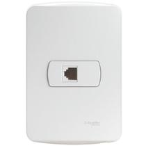 Conjunto Tomada RJ11 2 Fios Branco Miluz - S3B64900 - SCHNEIDER Conjunto Tomada RJ11 2 Fios Branco Miluz - S3B64900 - SCHNEIDER