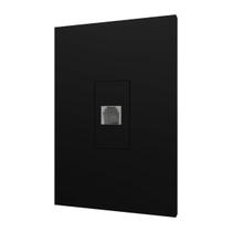 Conjunto Tomada Rj11 2 Fios Com Placa Black - B.lux Conjunto Tomada Rj11 2 Fios Com Placa Black - B.lux