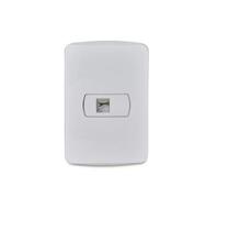 Conjunto Tomada Rj11 2 Fios Pl Branco Miluz Schneider S3B64900