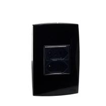 Conjunto Tomada Rubi Dupla Tripolar 20A 250V Preto - Force Line