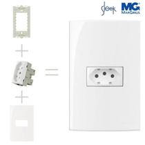 Conjunto Tomada Simpels 4x2 20a Sleek Margirius Modular Conjunto Tomada Simpels 4x2 20a Sleek Margirius Modular