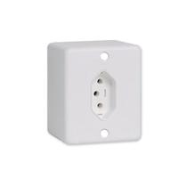 Conjunto Tomada Sobrepor 2P+T 20A 250V Branco - Ilumi Conjunto Tomada Sobrepor 2P+T 20A 250V Branco - Ilumi