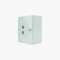 Conjunto Tomada Telefone Duplo Sobrepor Milleniun Mec Tronic 40803