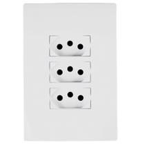 Conjunto Tomada Tripla 10A 2P+T 4X2 Monobloco I9 94123 Ilumi Conjunto Tomada Tripla 10A 2P+T 4X2 Monobloco I9 94123 Ilumi