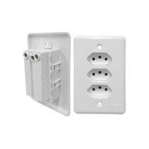 Conjunto tomada tripla 20a 250v stylus monobloco (ilumi)