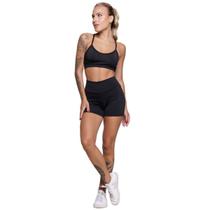 Conjunto Top Alça Fina Sem Bojo e Short Suplex Bella Fiore Treino Academia Moda Fitness