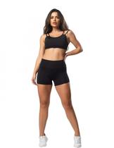 Conjunto top alcinha e short basic preto