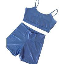 Conjunto top alcinha e short cintura alta poliamida zero transparencia Conjunto top alcinha e short cintura alta poliamida zero transparencia