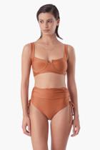 Conjunto top aro reforçado conhaque